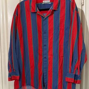 Urban Outfitters Vibrant Striped Button-Down Shirt